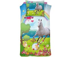 Damai Mysty Dekbedovertrek - Katoen - Eenpersoons - 140x200/220 cm - Green