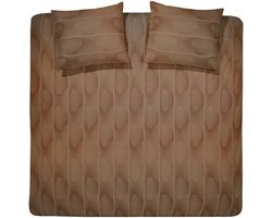 Damai Norma - Dekbedovertrek - Tweepersoons - 200x200/220 cm + 2 kussenslopen 60x70 cm - Brown