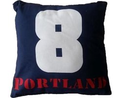 Damai Portland Sierkussen - 50x50 cm - Navy
