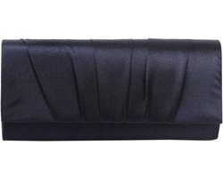 Damara Womens Satijn Geplooide Clutch Bag Bruiloft Bridal Prom Avond Handtas