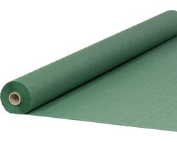Damast papier tafelrol donkergroen 1,20x50m