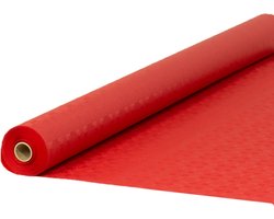 Damast papier tafelrol rood 1,20x50m