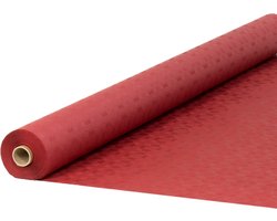 Damast papier tafelrol warm rood 1,20x50m