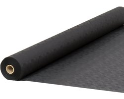 Damast papier tafelrol zwart 1,20x50m