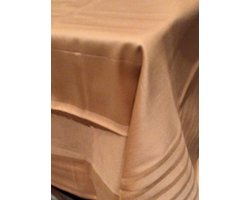 Damast Tafelkleed Lineair Brique, 180x180cm, De Witte Lietaer
