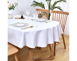 Damast Tafelkleed Ovaal, 'Polkadot', 220 x 160cm, B Keusje