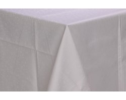 Damast Tafelkleed, 'Rio Wit', 160x160cm, De Witte Lietaer/ Nappe de table Blanc