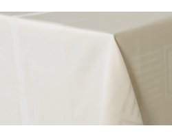 Damast Tafelkleed Zand lineair 220x220cm De Witte Lietaer