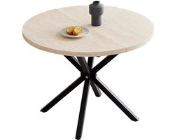 Damenzo - Tafel - Tuintafel - Tuintafel rond - Tuintafels - Tuinmeubelen - Tuintafel hout - Eettafel - Ronde tafel - 100x54x76.5cm - Hout