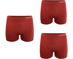 Dames boxershorts hoog naadloze 3 pack XL-XXXL 42-50 rood