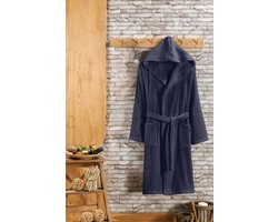 Dames Heren - Sauna - Ochtendjas - Antraciet - Badstof - Wellness - XL