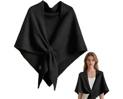 Dames Pashmina Omslagdoek - Gebreide Wol Sjaal als Vest en Poncho voor Dagelijks Gebruik
