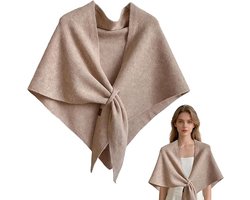 Dames Pashmina Omslagdoek - Gebreide Wol Sjaal als Vest en Poncho voor Dagelijks Gebruik