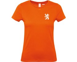 Dames t-shirt Holland Leeuw Klein Oranje | Koningsdag kleding | Oranje Shirt | Oranje Dames | maat XXL