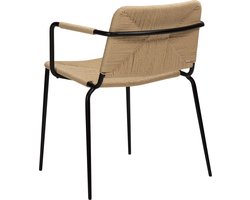 Danform Stiletto eetkamerstoel met armleuningen, papier natuur.