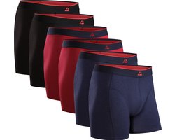 DANISH ENDURANCE Boxershorts Bamboe Viscose Heren Ondergoed - ultiem draagcomfort - 6 pack - Meerkleurig - Maat XXL