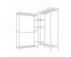 Danky Verstelbaar kledingrek - 225x45x180 cm - 740KG - Extra breed model voor winkel en presentatie