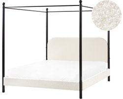 DANNEMOIS - Tweepersoonsbed - Gebroken wit - 160x200 cm - Bouclé