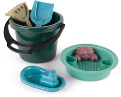 Dantoy - Blue marine toys - Emmerset - Tuin zand en strand set BIO - in katoenen netje
