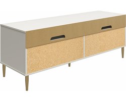 Daphne|TV-meubel met 4 deuren in MDF taupe