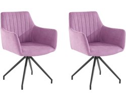 Darcy-Eetkamerstoel - 2 Pack - Paars