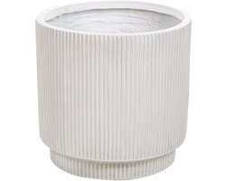 DARIA - Bloempot - Gebroken wit - 37 cm - Kleivezels