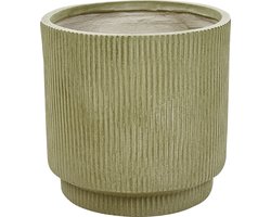 DARIA - Bloempot - Olijfgroen - 37 cm - Kleivezels
