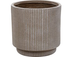 DARIA - Bloempot - Taupe - Kleivezels