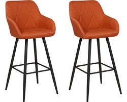 DARIEN - Barkruk - Oranje - Polyester