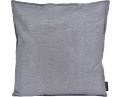 Dark Grey / Silver Metallic Kussenhoes | Katoen / Metallic Print | 45 x 45 cm