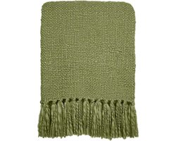 Dark jungle green throw