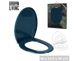 "DARK SAPPHIRE" kunststof wc-bril met softclose 46 x 36,8 x H6 cm