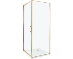 DARLI - Douchecabine - Goud - 70 x 70 x 185 cm - Veiligheidsglas