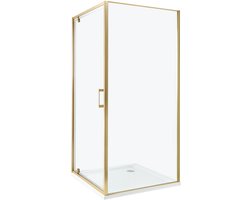 DARLI - Douchecabine - Goud - 90 x 90 x 185 cm - Veiligheidsglas