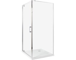 DARLI - Douchecabine - Zilver - 90 x 90 x 185 cm - Veiligheidsglas