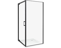 DARLI - Douchecabine - Zwart - 90 x 90 x 185 cm - Veiligheidsglas