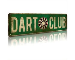 Dart Club Wandbord 10x40cm [Darts] [Wanddecoratie] [Mancave of bar] [Vintage]