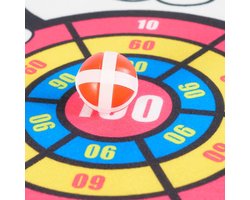 Dartbord voor kinderen - Kleverig speelgoed - Binnen en buiten spel - Veilig balontwerp - 19 inch bord - Multicolor