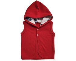 Dartomik Abcdefg-baby - Kinder Kamizelka - Maat 98 - Katoen - Rood