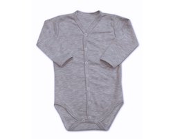 Dartomik - Body - Lange Mouw - Grijze Melange - 56