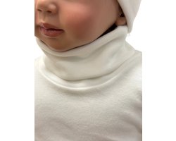 Dartomik - Body met Hoge Kraag - Lange Mouwen - Wit - 68