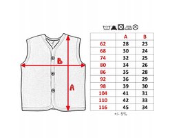 Dartomik Kaftanik - Warme Kinderbodywarmer - Baranak - Maat 104 - Oeko-Tex