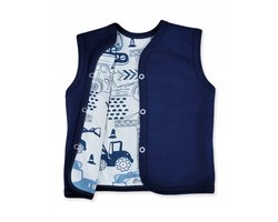 Dartomik - Katoenen Bodywarmer - Mouwloos - 104 - Blauw