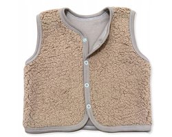 Dartomik - Kinderen Tweelaagse Vest - Maat 110 - Beige - Oeko-Tex Gecertificeerd