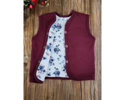 Dartomik - Meisjes Kaftan - Bordeaux - Katoen - Maat 104