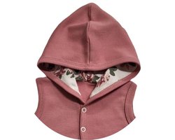 Dartomik - Meisjes Vest 104 - Met Capuchon - Poudre Roze - 100% Katoen
