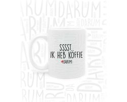 #DARUM! Mok - Sssst ik heb koffie - Mok met grappige tekst - Quote