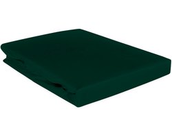 Darymex Satin Classic - Hoeslaken - 100% Katoen-Satijn - Met Elastiek - Voor Matras tot 20 cm - 200x220 cm - Donkergroen