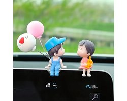 Dashboard Poppetje - Decoratie Woonkamer Slaapkamer - Auto Decoratie Accessories - Interieur - Cartoon Koppel – Trouwkoppel - Valentine's Day Party