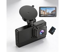 Dashcam Full HD Haarscherpe Opnames Voor & Achter – Dashcam Met G-Sensor & Automatische Incidentopslag voor Extra Veiligheid – Dual Dashcam met Timelapse Functie | Incl. 32GB Geheugenkaart & Eenvoudige Installatie